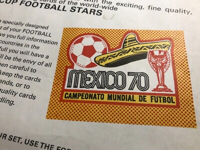 🔥 1970 Panini Mexico 70 Order Form 🔥 Mint Condition World Cup