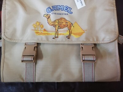 camel cigarettes leather backpack Vtg Rare Original Cigarette CAMEL College Mappe Bag Briefcase Backpack  Rucksack