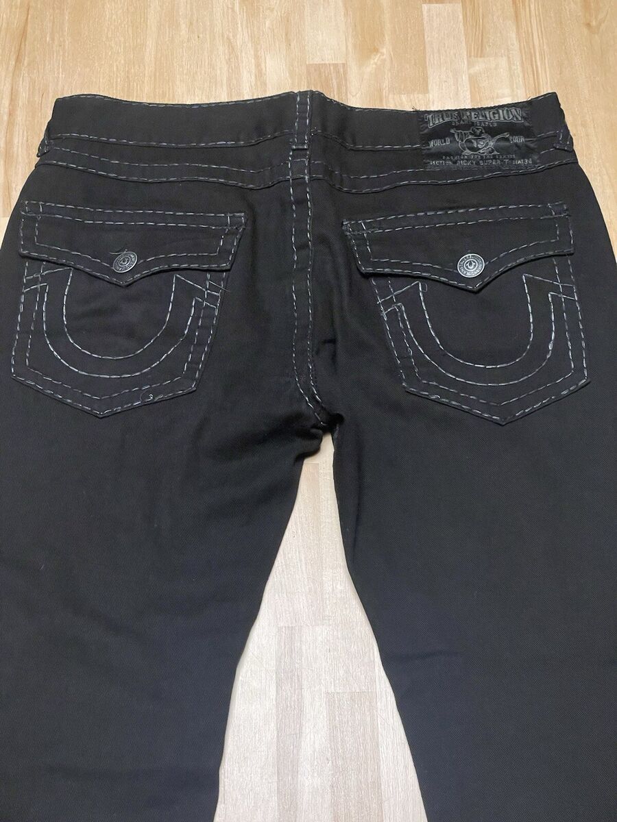 Vintage True Religion Jeans Super T Ricky 40x31 Baggy Y2K Vintage True Religion Jeans Super T Ricky 40x31 Baggy Y2K