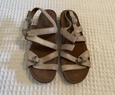 new DANSKO Jameson Strappy Slingback Sandals Flats - Champagne 40 / 9.5 - 10