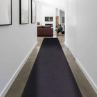 Washable Modern Solid Design Non-Slip Rubberback 2'7"x12 Traditional Runner Rug