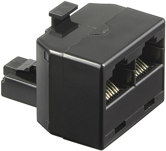 Thumbnail - 5x Isdn T-adapter ; Tel Adap Rj45/8p8c 1xm 2xf Black Sb