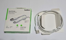 Unused Original White Belkin Boost Charge Braided USB-A to USB-C Cable 3.3ft/1M