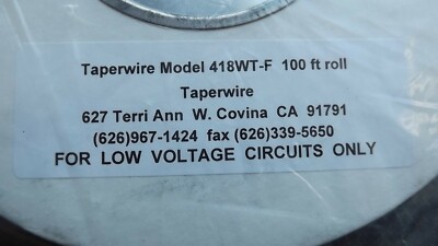 Flat Wire by Taperwire - Super Flat Adhesive Wire 18g x 4 conductor 100' roll