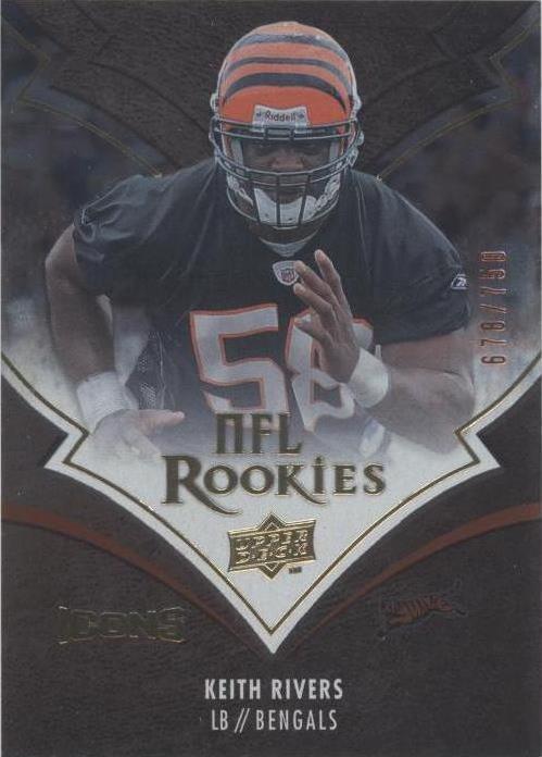 Keith Rivers Nfl 2008 Upper Deck Icons - NFL Rookies Keith Rivers #156 /750 (RC) for ...