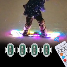 4X Wireless Strobe Light w/ Remote Control Warning USB Flashing Motorcycle Drone