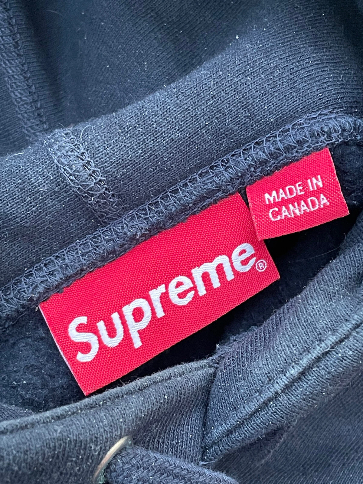 Felpa con cappuccio Supreme Gonz Reverse Weave nero semplice bianca uomo taglia media