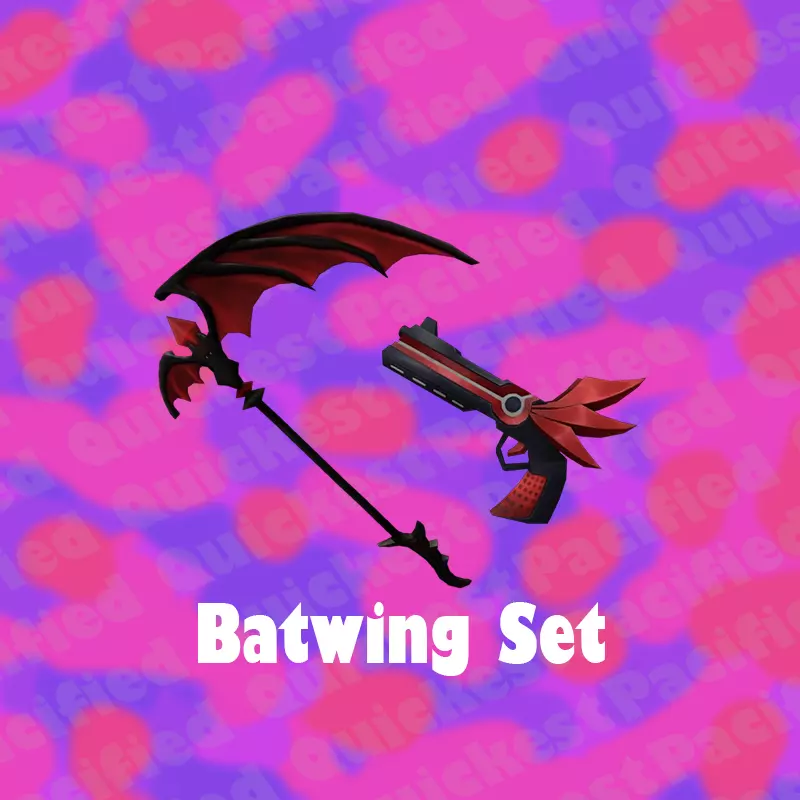 Roblox Murder Mystery 2 MM2 Batwing Set Ancient Godly Knifes and Guns