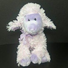 Russ Berrie Lulu Purple Lamb Plush 11" Stuffed Animal Lavender Shaggy Sheep Toy