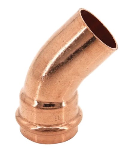45° STREET ELBOW PRESS-FIT COPPER