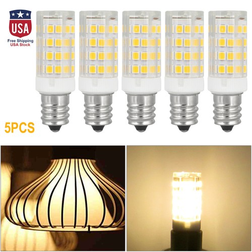 5Pcs 7W E12 LED Corn Bulb Light 6000K 
