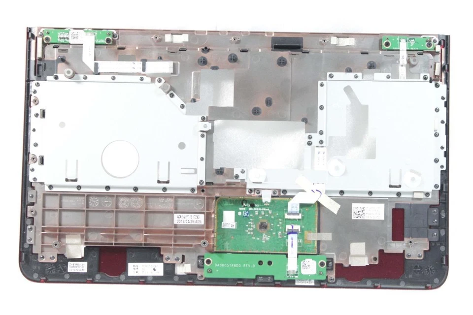 Reposamanos Dell Inspiron 14z N411Z RED CU180 con botón de ratón TouchPad V6T1C 0V6T1C Foto 3 de 4