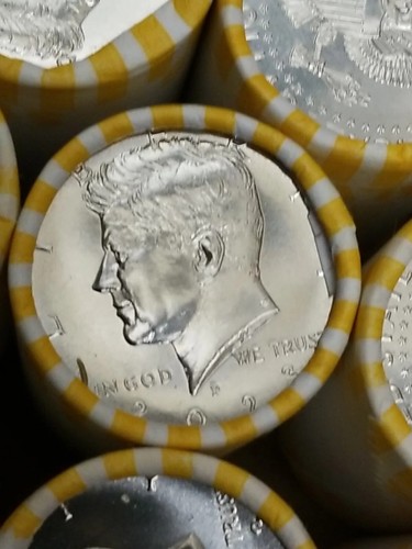 Five 2023 P Kennedy Halfdollar Rolls BU 20 Coins in each roll - Picture 3 of 4