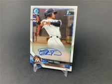 2018 BOWMAN CHROME BASEBALL CHRIS TORRES  BCPA-CT 1ST PROSPECT AUTO MARLINS