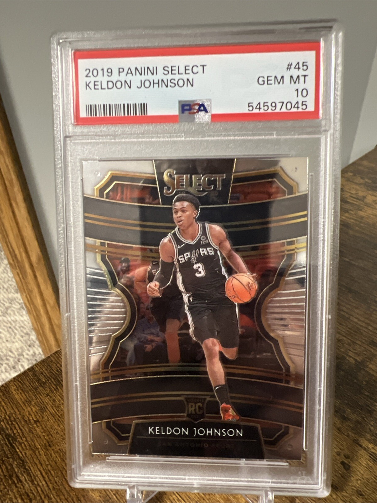 2019 Keldon Johnson Select #45 RC PSA 10 Spurs
