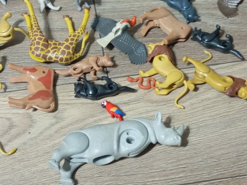 PLAYMOBIL LOTE DESGUACE FIGURAS CEMENTERIO DE ANIMALES ANIMAL SAFARI ZOOLOGICO - Picture 6 of 10