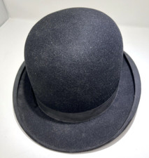 VINTAGE DISNEY MFG. BOWLER DERBY HAT BLACK WOOL PRODUCED 1888-1930  s