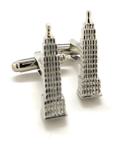 Gemelos New York Empire State Building gemelos NYC regalo recuerdo plata - Imagen 2 de 7