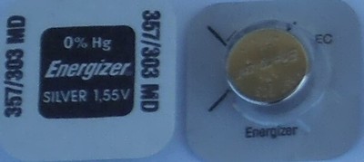 Energizer 1x Knopfzelle, Silberoxid, SR1154SW, 357/303, 1,55 V, 175 mAh