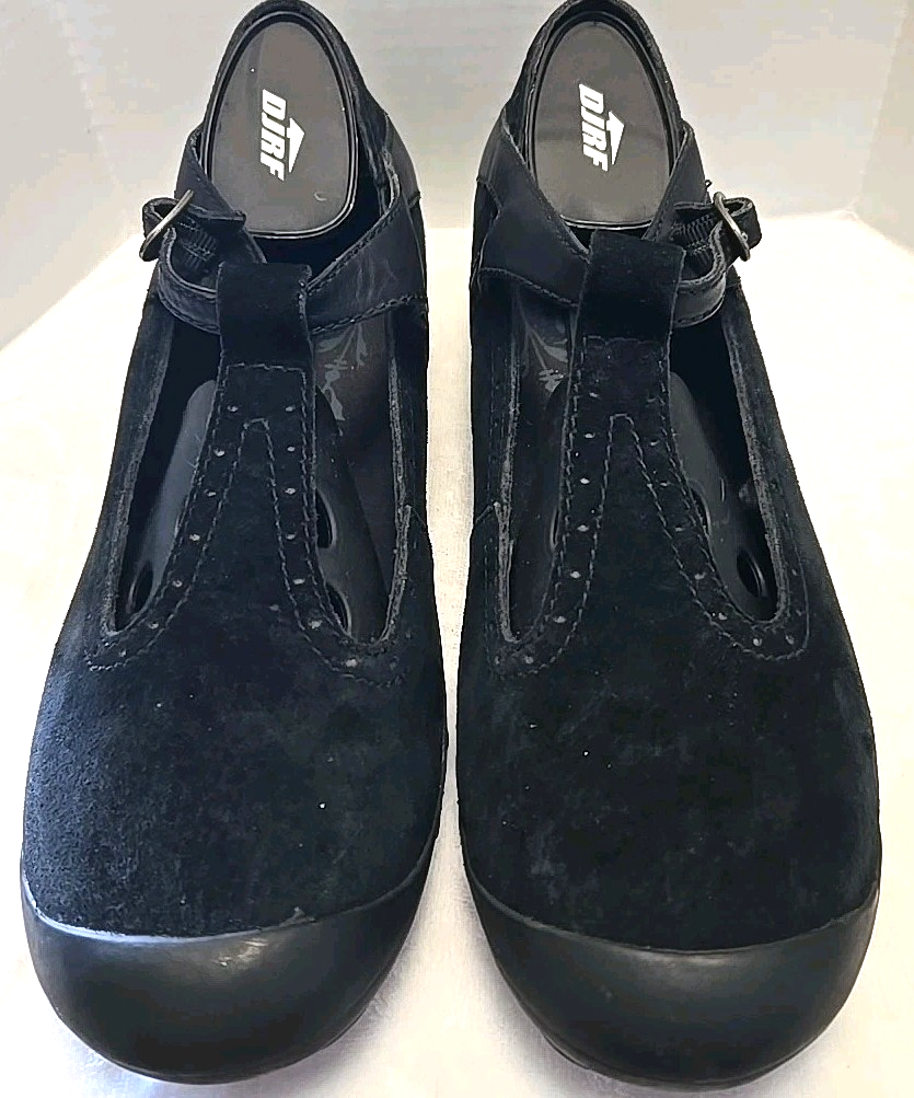 Scarpa Merrell Plaza Strap Midnight Mary Jane scamosciata fibbia comoda nera taglia 10