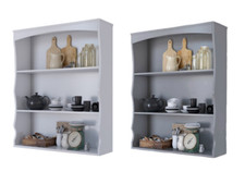 Painted Wall Mounted Shelves 3 Book Shelves Ideal for Kitchen or Bathroom