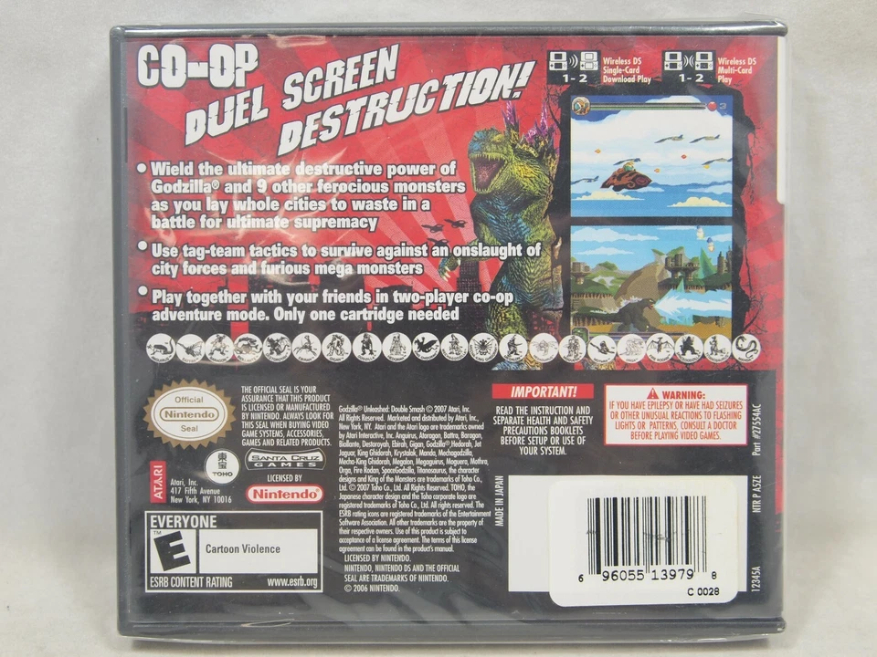 Godzilla Unleashed: Double Smash (Nintendo DS | NDS) Brand New Sealed CIB - Image 2 of 4