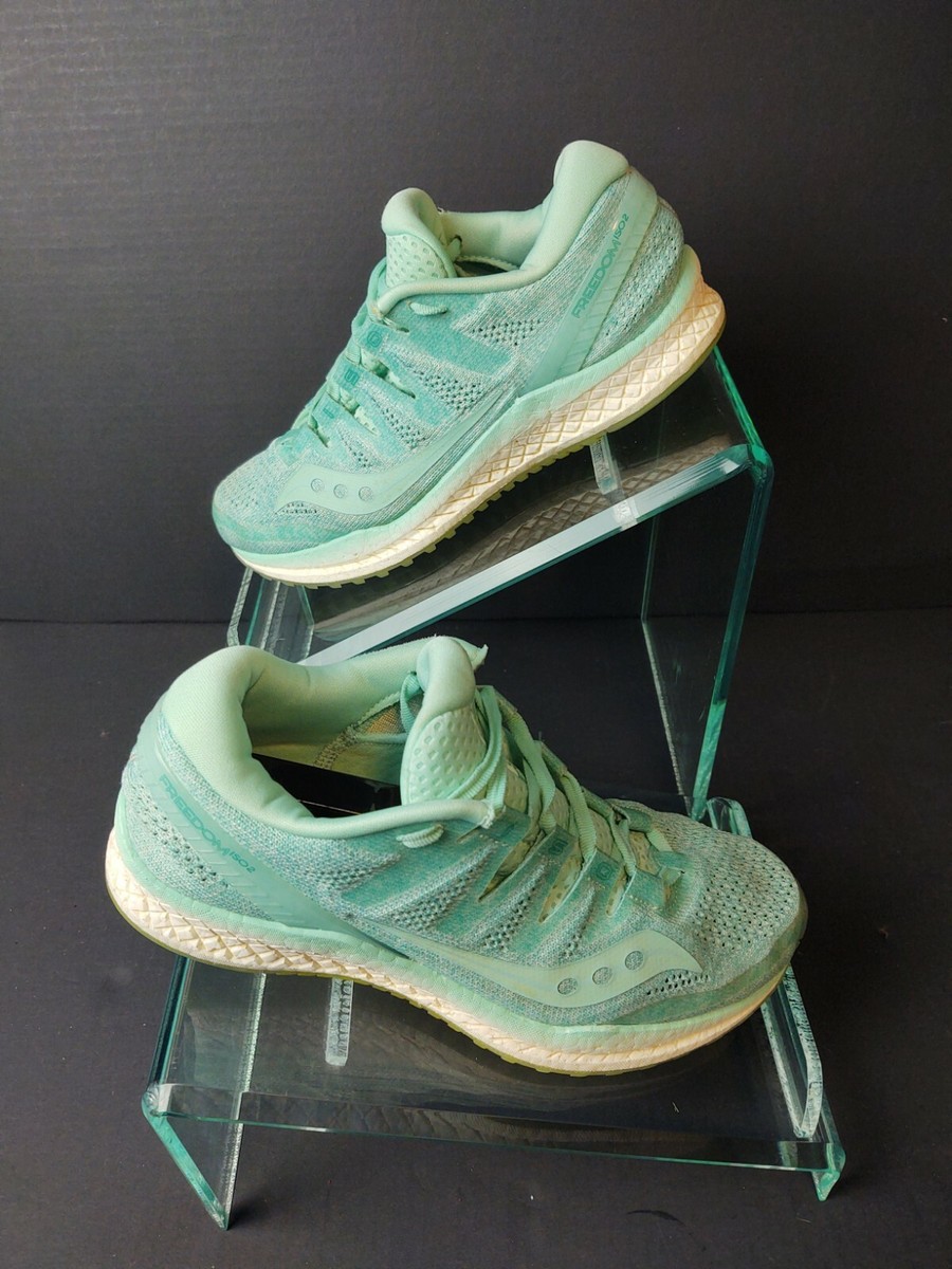 Saucony Women's Freedom ISO Aqua Teal Running No Insoles
