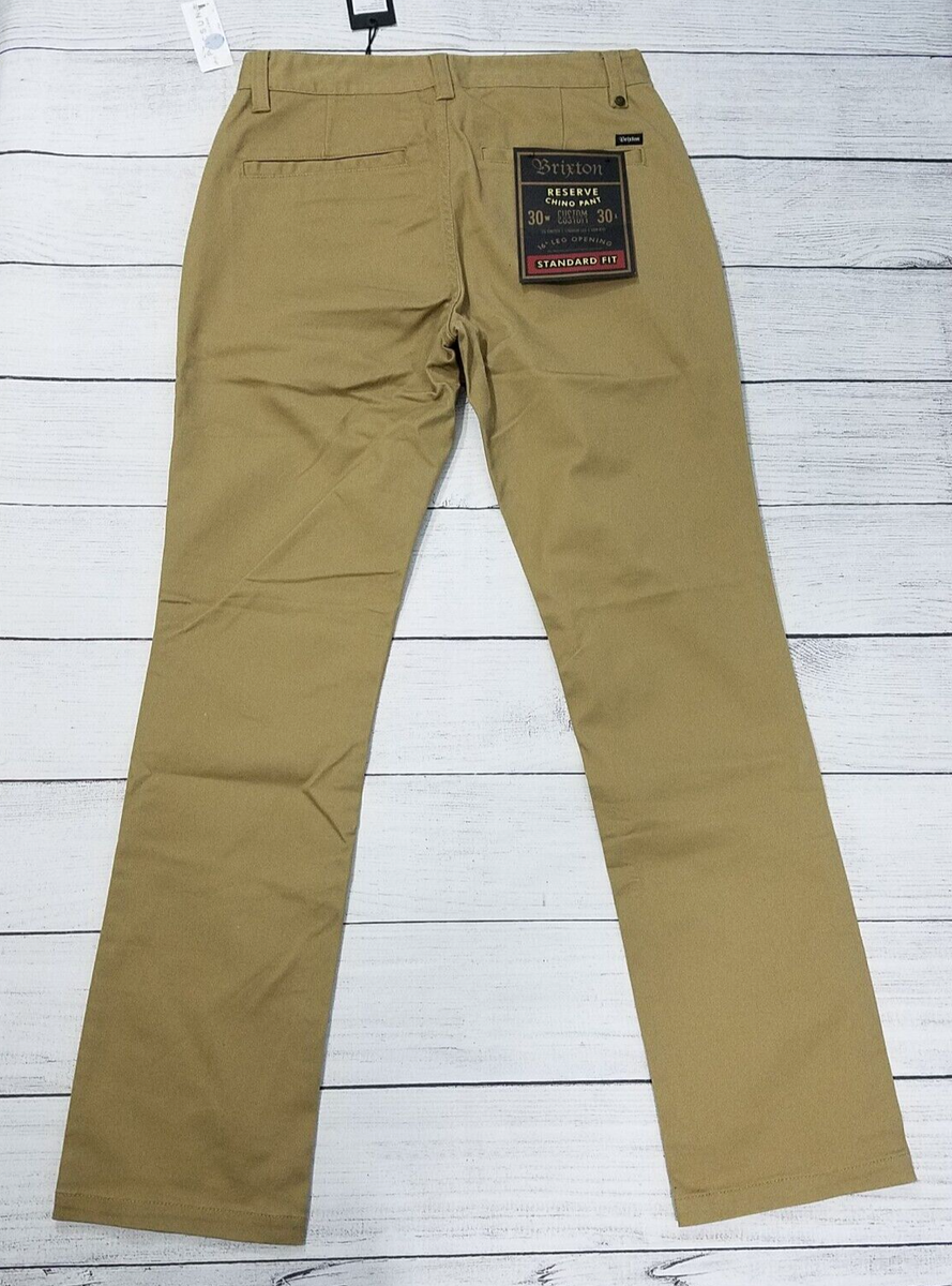 BRIXTON RESERVE CHINO (BROWN) 30” Brixton Reserve Chino Pant Black at Amazon Men's Clothing store