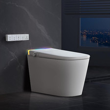 Luxury Smart Toilet with Bidet, Auto Open/Close, Heated Seat  Self-Cleaning