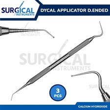 3 Calcium Hydroxide Dycal Applicator Dental Instruments - Double Ended German Gr