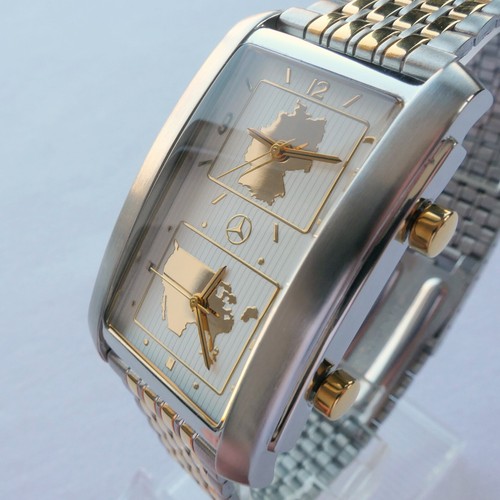 Mercedes Benz Classic China Germany Map Dual Time Zone GMT Car Accessory Watch - Picture 24 of 24