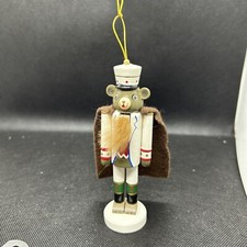 Wooden Nutcracker Ornament Teddy Bear