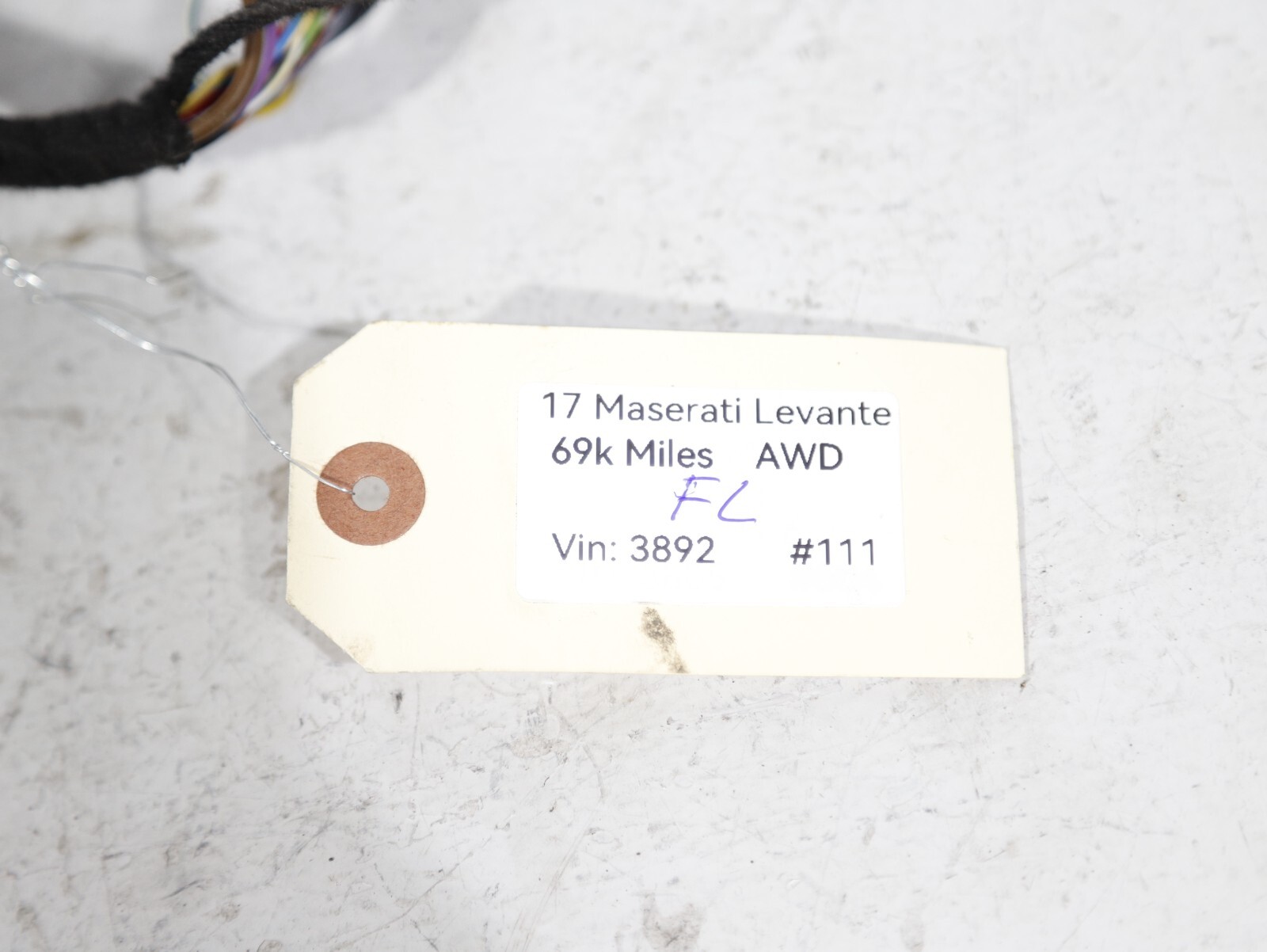 17-20 MASERATI LEVANTE M161 FRONT LEFT DRIVER SIDE DOOR WIRING HARNESS OEM 69K🚗