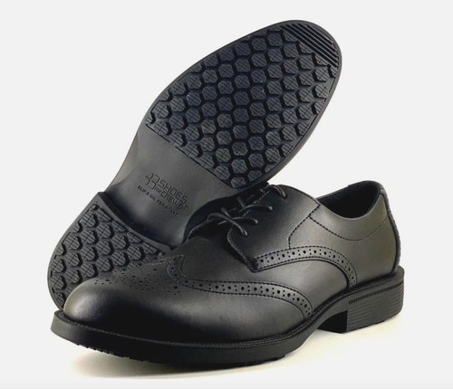 Shoes for Crews Executive Wing IV Mens UK 7 & 9 Black Non Slip Smart Work Shoes