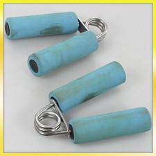 2 Blue Rubber Steel Grippers Grip Forearm Strength Trainer Wrist Expanders