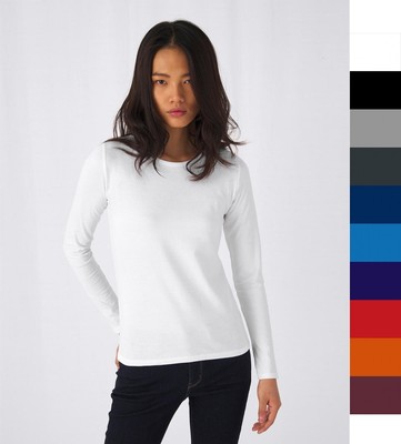 3 Stück Set B&C Damen Longsleeve Shirt #E190 LSL Baumwolle Regular Fit TW08T NEU
