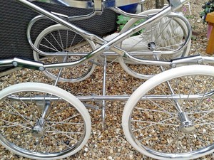 how to clean chrome pram chassis