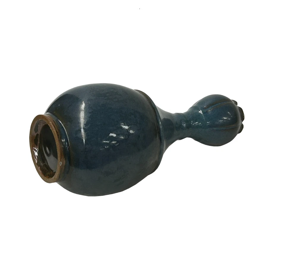 Jarrón artístico de porcelana con forma de cabeza de ajo flor azul profundo oriental ws4649 Foto 4 de 4