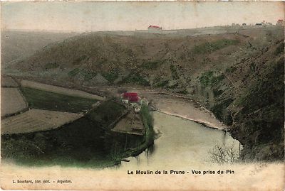 Old postcard Le Moulin de la Prune - view taken from the pine (350550)