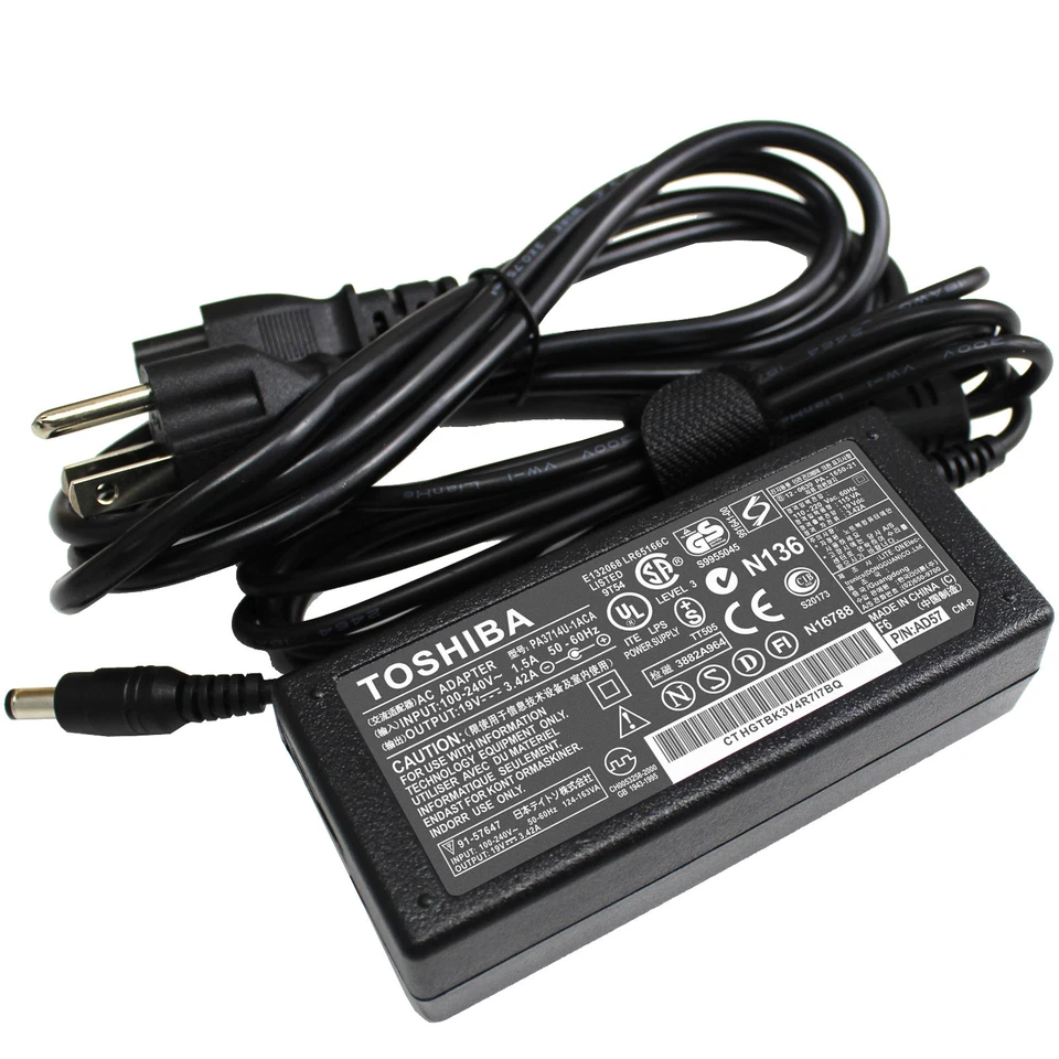 Adaptador de CA Original Toshiba Series PA3714U-1ACA PA5178U-1ACA PA3917U-1ACA Foto 3 de 4