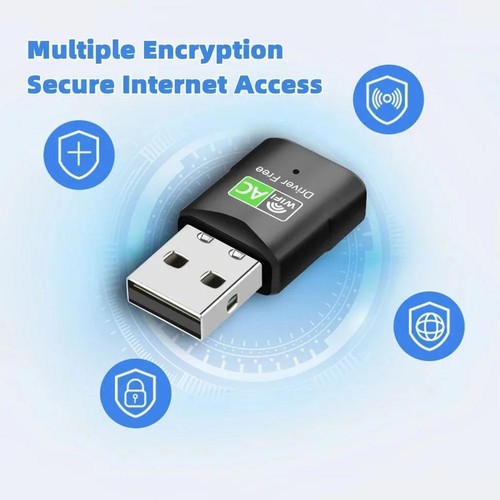 Dual Band 600Mbps USB WiFi Wireless Dongle AC600 Lan Adapter Network 2.4GHz K2C5 - Picture 10 of 12