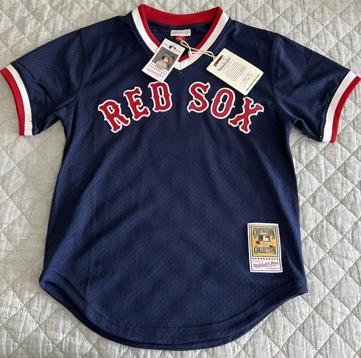 Men's Majestic Boston Red Sox #8 Carl Yastrzemski Navy Blue