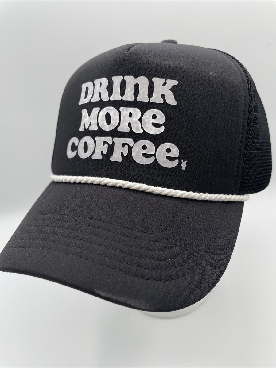 Dutch Bros 2023 Drink More Coffee Trucker SnapBack Hat Black