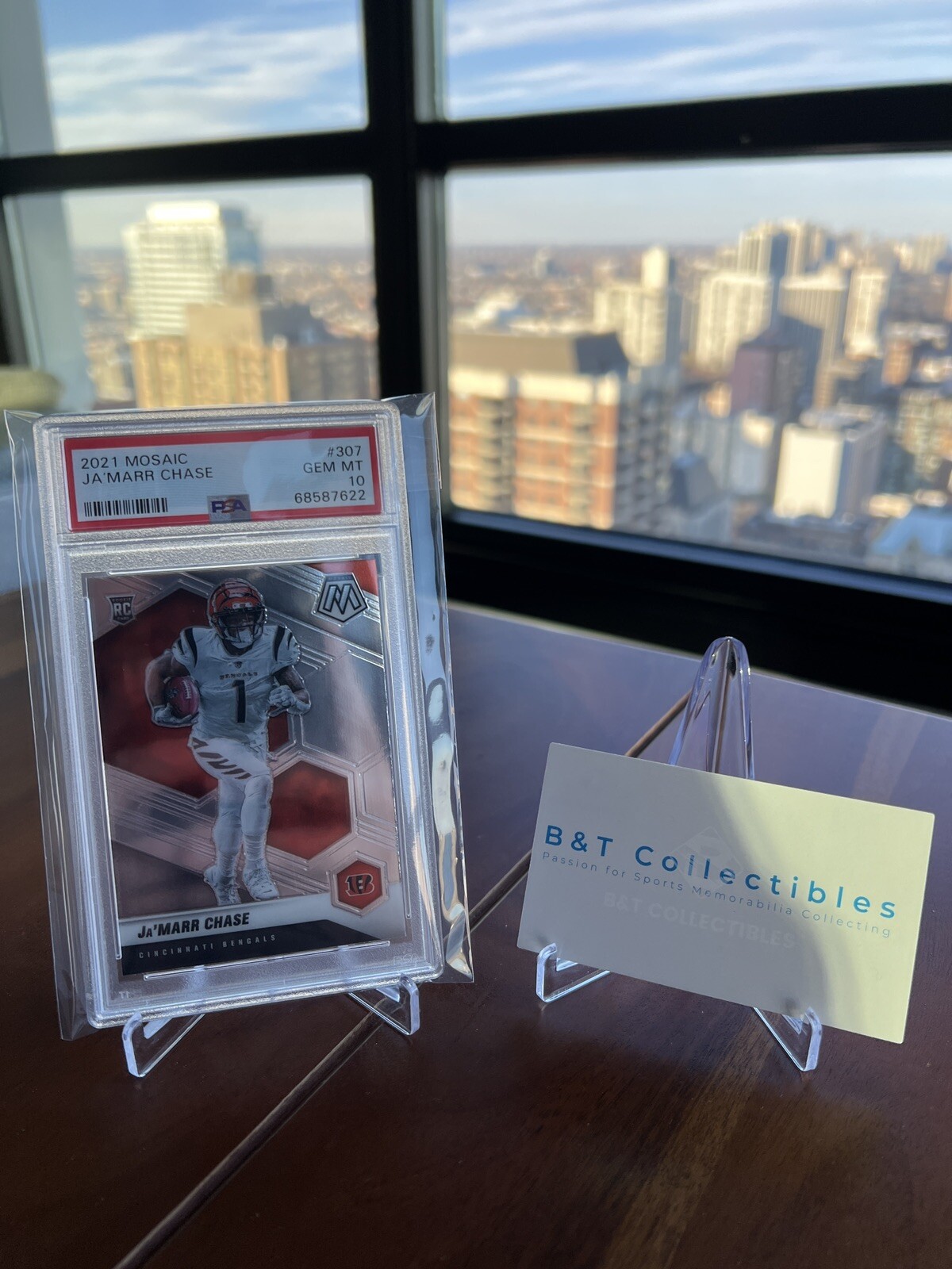 Ja'MARR CHASE 2021 Panini Mosaic #307 Rookie PSA 10 INVEST 🔥🔥🔥