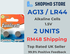 2 X AG13 LR44 SR44 L1154 A76 1.5 Volt Alkaline Button Coins Cells Batteries UK