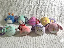 Squishmallows 2024 Easter Squad Lot of 8 Mini 3.5" Clip-On Plush Keychains - New