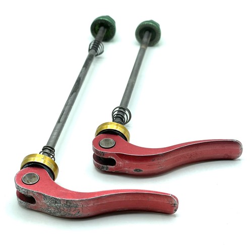 Salsa Rasta No Logo Quick Release Skewers Front & Rear QR Anodized Vintage MTB - Picture 2 of 6