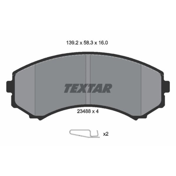 Textar BremsbeläGe Vorne FüR Mitsubishi Pajero IV Mazda E-Serie Bus-image