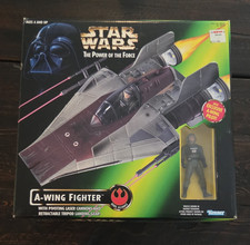 Kenner Star Wars Power of the Force A-Wing Fighter Vehicle w Pilot Figure 1997
