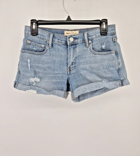 Gap 1969 Womens Shorts Distressed Vintage Cut Off Light Indigo Size 26 3"